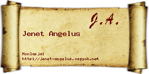 Jenet Angelus névjegykártya
